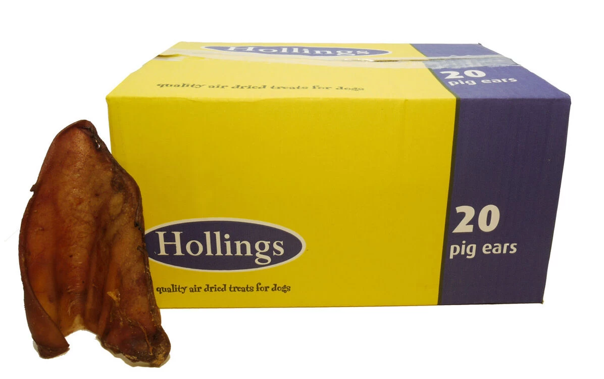 20 X Hollings Natural Pig Ears Box 3 20 X Hollings Natural Pig Ears Box