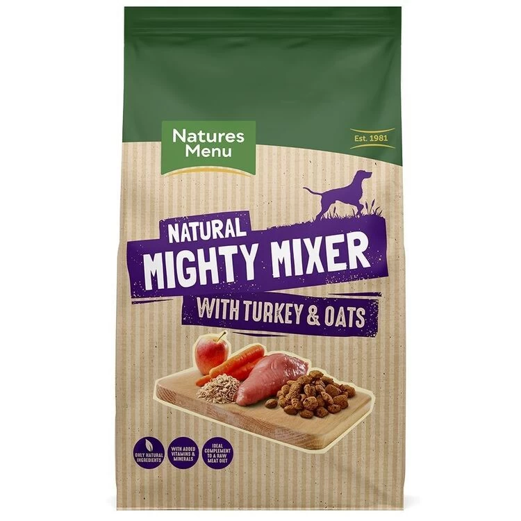 Natures Menu Turkey & Oats Mighty Mixer Biscuits For Dogs 3 Natures Menu Turkey & Oats Mighty Mixer Biscuits For Dogs