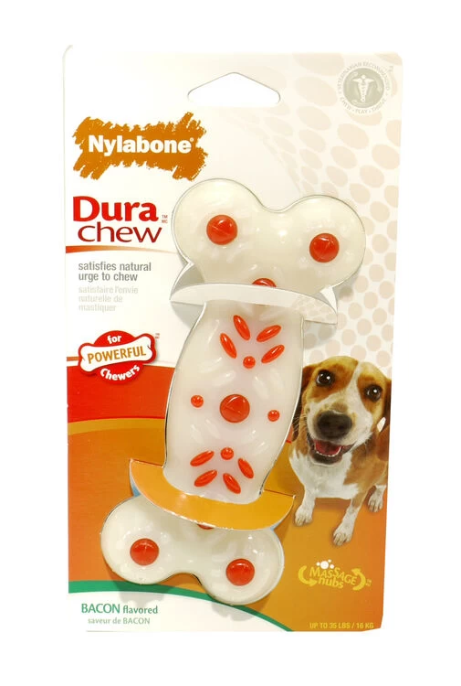 Nylabone Dura Chew Plus Bacon Medium/wolf 3 Nylabone Dura Chew Plus Bacon Medium/wolf
