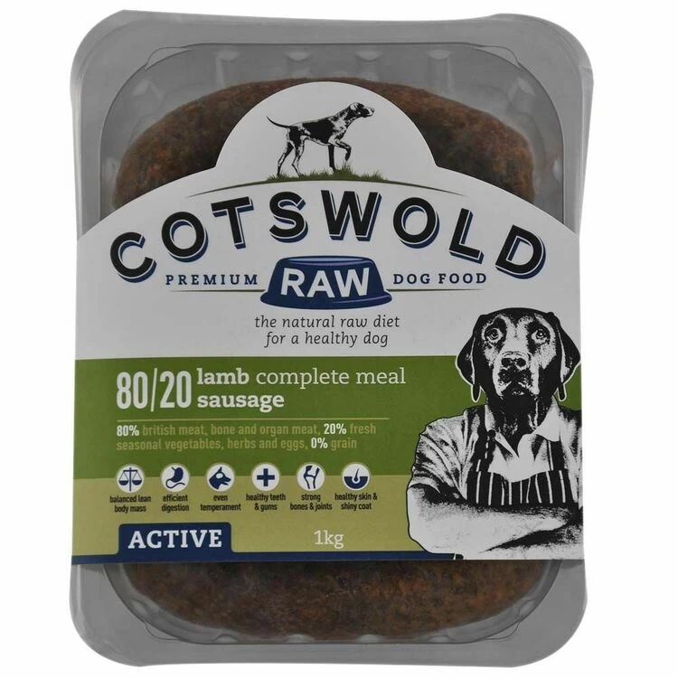 Cotswold Raw Active Sausage Lamb Dog Food 3 Cotswold Raw Active Sausage Lamb Dog Food