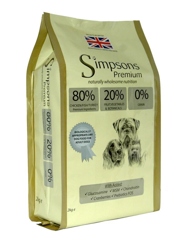 Simpsons Premium 80/20 Mixed Chicken, Turkey & Fish Dry Dog Food 3 Simpsons Premium 80/20 Mixed Chicken, Turkey & Fish Dry Dog Food