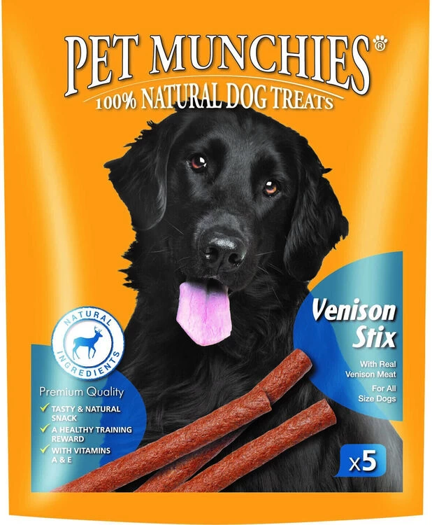 Pet Munchies Natural Dog Treat Venison Stix 4 Pet Munchies Natural Dog Treat Venison Stix - Image 2