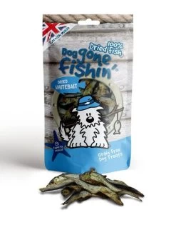 6 X Mr Johnson's Dog Gone Fishin' Dried Whitebait Dog Treat 60g