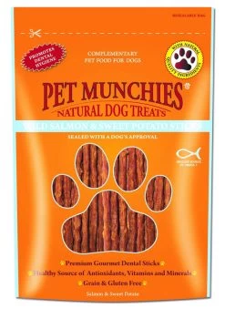 Pet Munchies Wild Salmon And Sweet Potato Dog Dental Stick