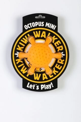 Kiwi Walker Let's Play! Rubber Foam Mini Octopus Dog Toy In Orange 3 Kiwi Walker Let's Play! Rubber Foam Mini Octopus Dog Toy In Orange