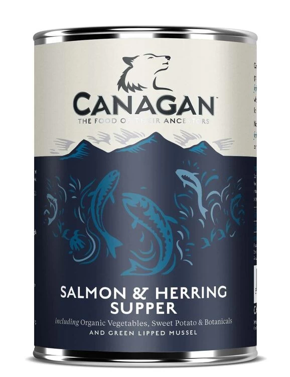 6 X 400g Canagan Salmon & Herring Supper Wet Dog Food 3 6 X 400g Canagan Salmon & Herring Supper Wet Dog Food