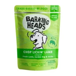 Barking Heads Chop Lickin’ Grain-free Adult Wet Dog Food In Pouches - Lamb