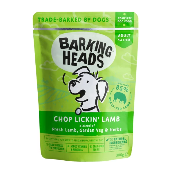 Barking Heads Chop Lickin’ Grain-free Adult Wet Dog Food In Pouches - Lamb 3 Barking Heads Chop Lickin’ Grain-free Adult Wet Dog Food In Pouches - Lamb