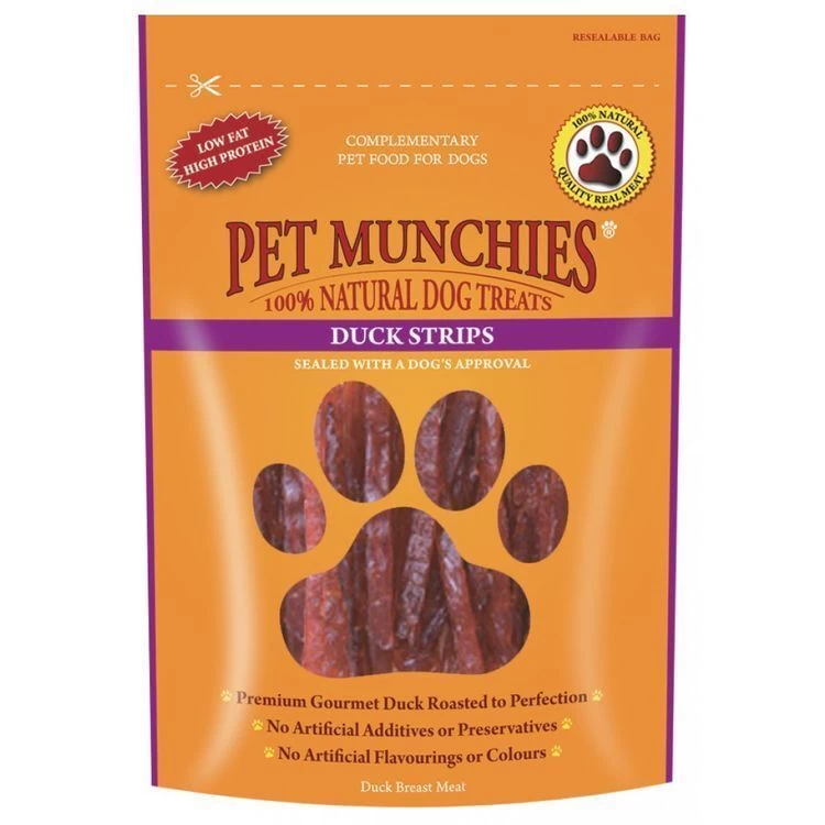 Pet Munchies Duck Strips Natural Dog Treats 3 Pet Munchies Duck Strips Natural Dog Treats