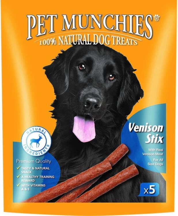 Pet Munchies Natural Dog Treat Venison Stix 3 Pet Munchies Natural Dog Treat Venison Stix