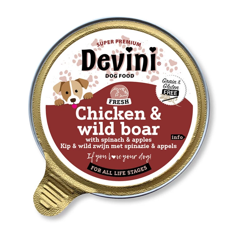 Devini Chicken & Wild Boar Wet Dog Food 3 Devini Chicken & Wild Boar Wet Dog Food