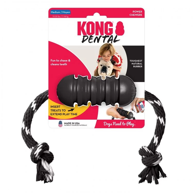 KONG Extreme Dental Dog Toy With Rope Medium 3 KONG Extreme Dental Dog Toy With Rope Medium
