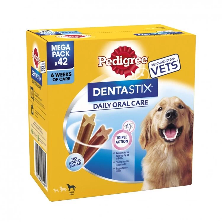 Pedigree Dentastix Daily Dental Chews Large Dog Sticks (42 Pack) 3 Pedigree Dentastix Daily Dental Chews Large Dog Sticks (42 Pack)
