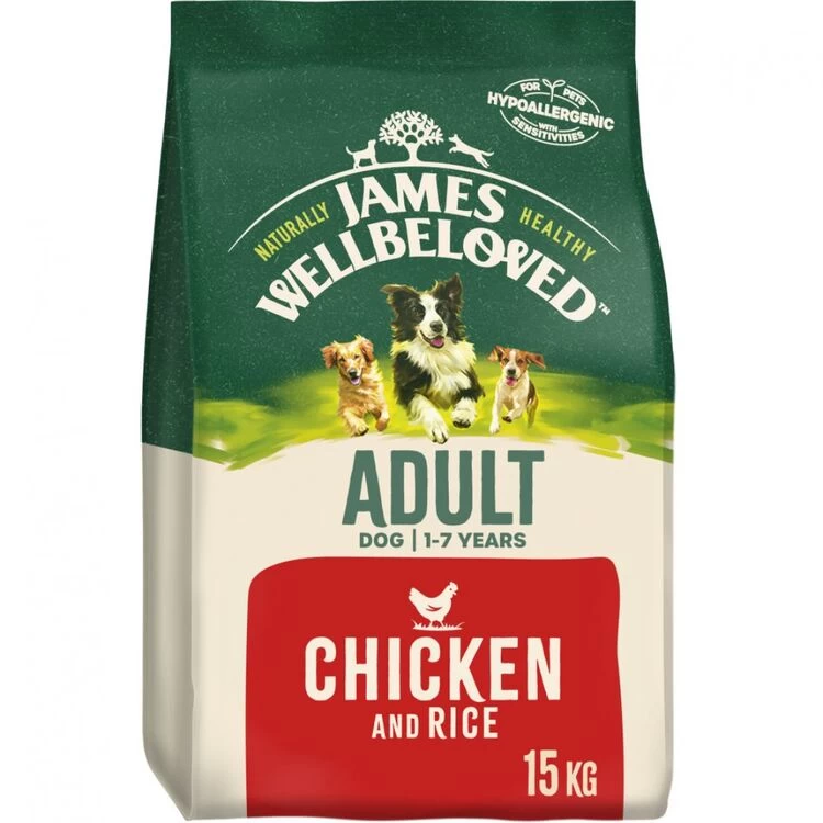 James Wellbeloved Adult Dog Food Chicken & Rice 15kg 3 James Wellbeloved Adult Dog Food Chicken & Rice 15kg