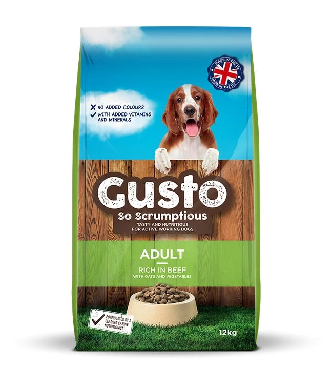 Gusto Complete Adult With Beef Working Dog Food 12kg 3 Gusto Complete Adult With Beef Working Dog Food 12kg