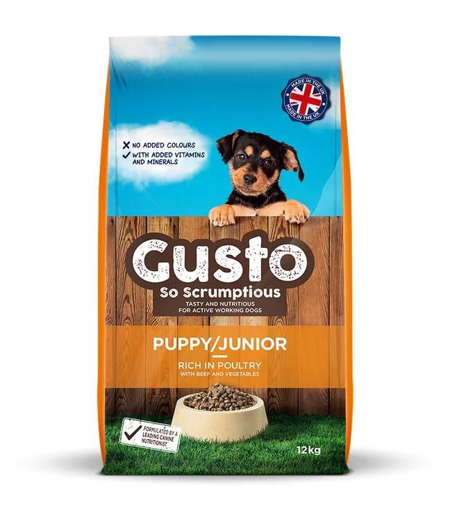 Gusto Complete Puppy/Junior With Poultry Working Dog Food - 12kg 3 Gusto Complete Puppy/Junior With Poultry Working Dog Food - 12kg