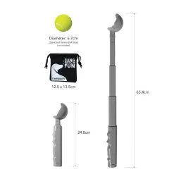 Kompact 9 Retractable Dog Ball Launcher -Dog Supply Shop measurements image