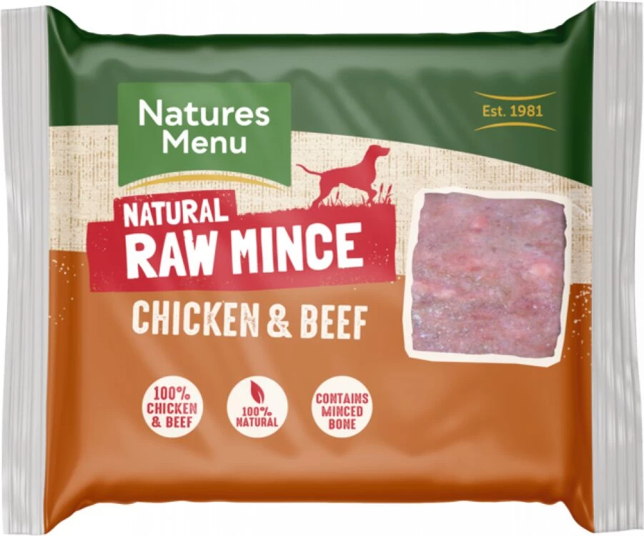 Natures Menu Minced Chicken & Beef Raw Dog Food 3 Natures Menu Minced Chicken & Beef Raw Dog Food