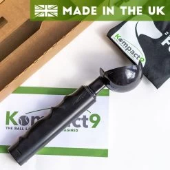 Kompact 9 Retractable Dog Ball Launcher -Dog Supply Shop product image 1 made in the uk black